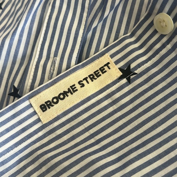 Kate Spade Stars & Stripes Poplin Shirt with Ruffle Collar & Cuffs NWOT - Picture 10 of 10